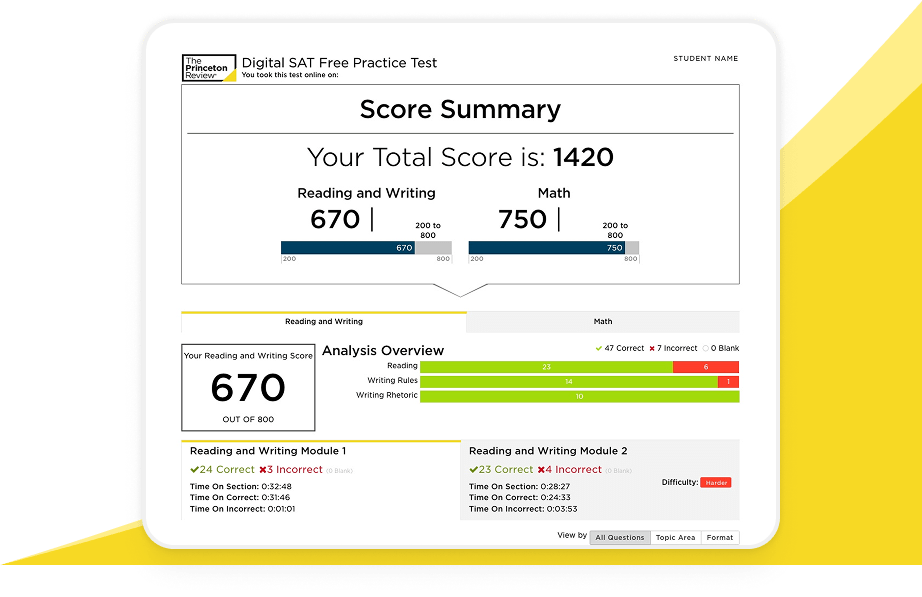 sat scoring test log
